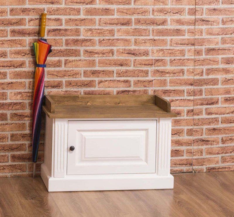 Baza cuier ornamentat cu 1 usa lemn masiv, 74 x 40 x 50 cm