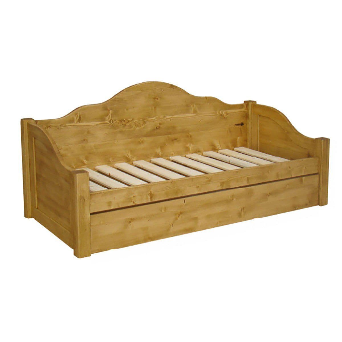 Structura Canapea Rustica din lemn masiv, model fix, fara tapiterie