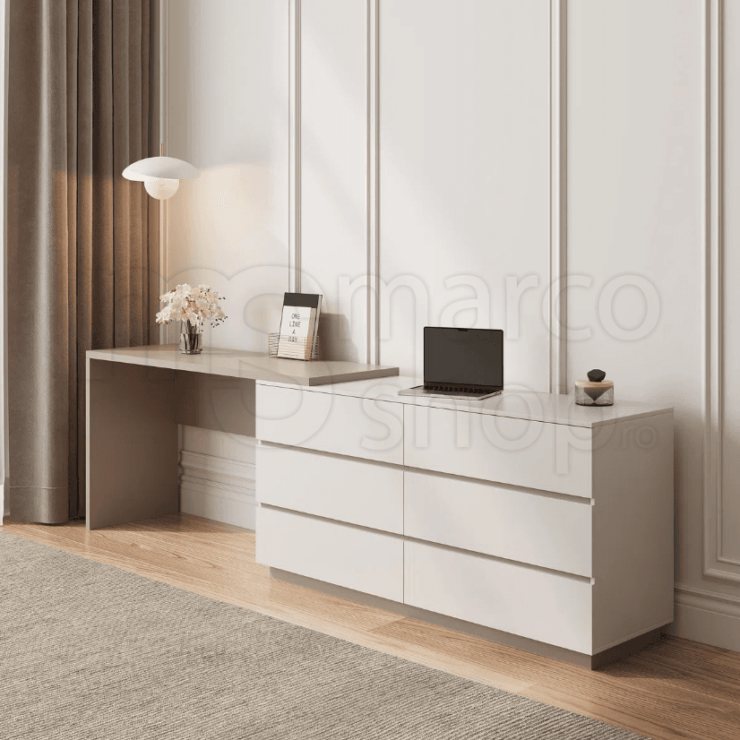 Birou Modern M032 cu Comoda Integrata – Design Elegant si Functional
