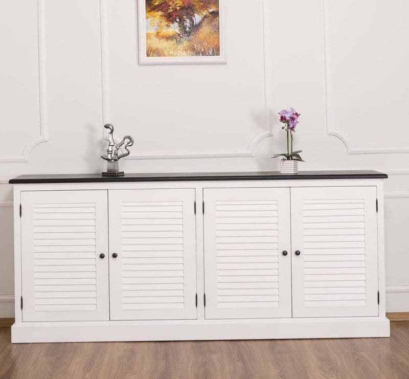 Bufet Azore lemn masiv, 4 usi tip zabrea, 209 x 37 x 90 cm