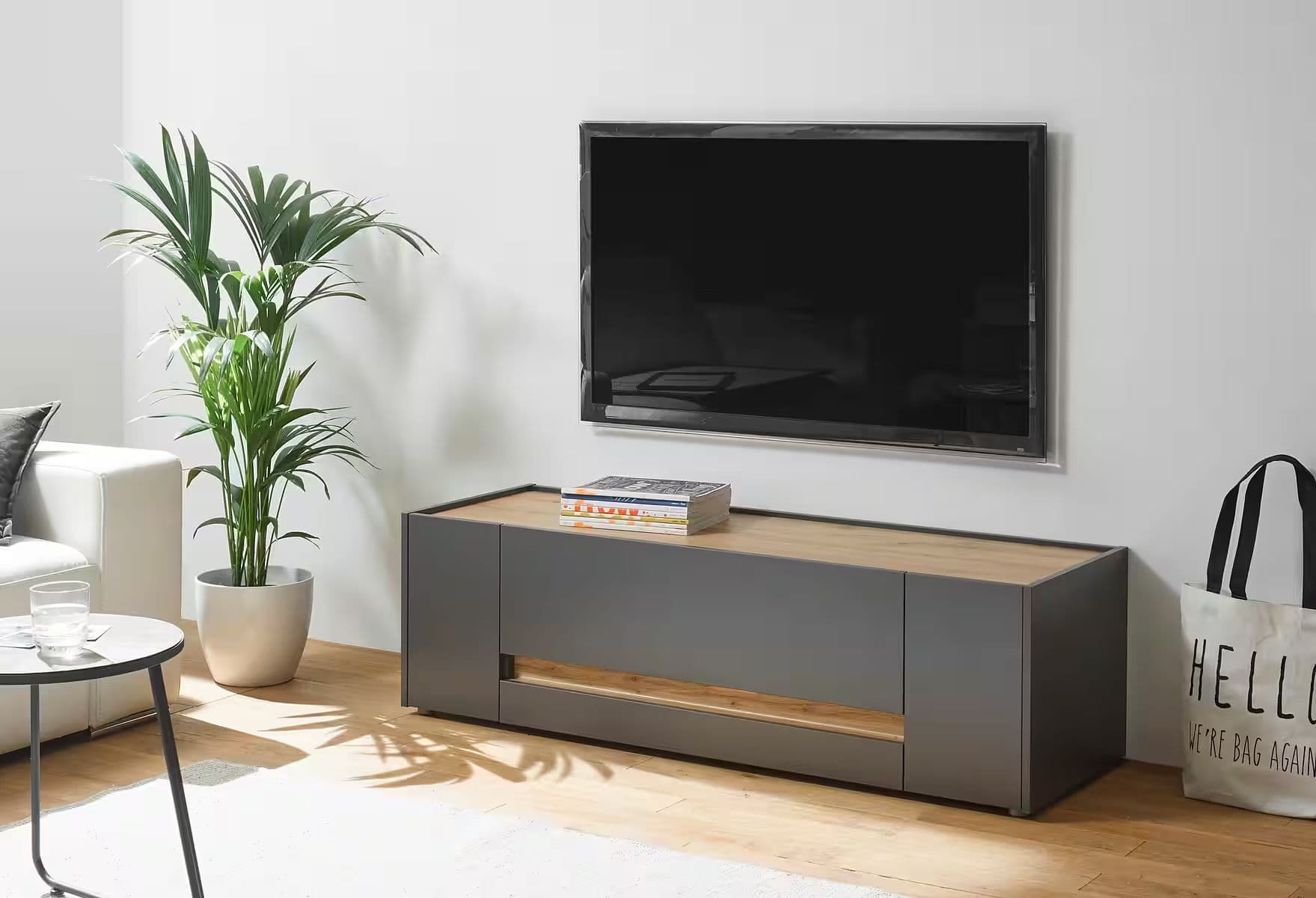 Bufet lemn masiv pin alb rustic 80 cm cu 4 uși, 2 sertare și rafturi, mobilier stil farmhouse pentru living sau dining VENETIA