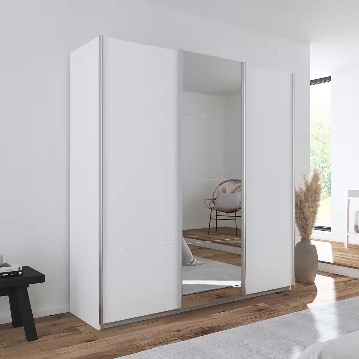 Vitrină suspendată 45 cm, negru lucios, 1 ușă și 1 raft, design compact, model JAMAICA
