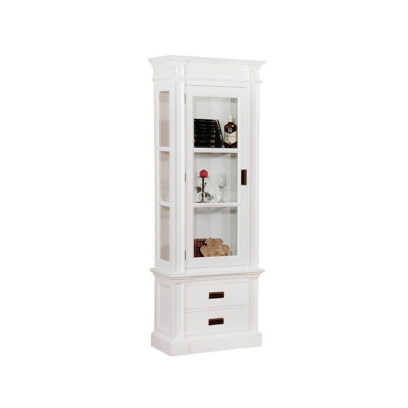 Vitrina living Anvers, lemn masiv, 1 usa si 2 sertare, 70 x 40.5 x 200 cm