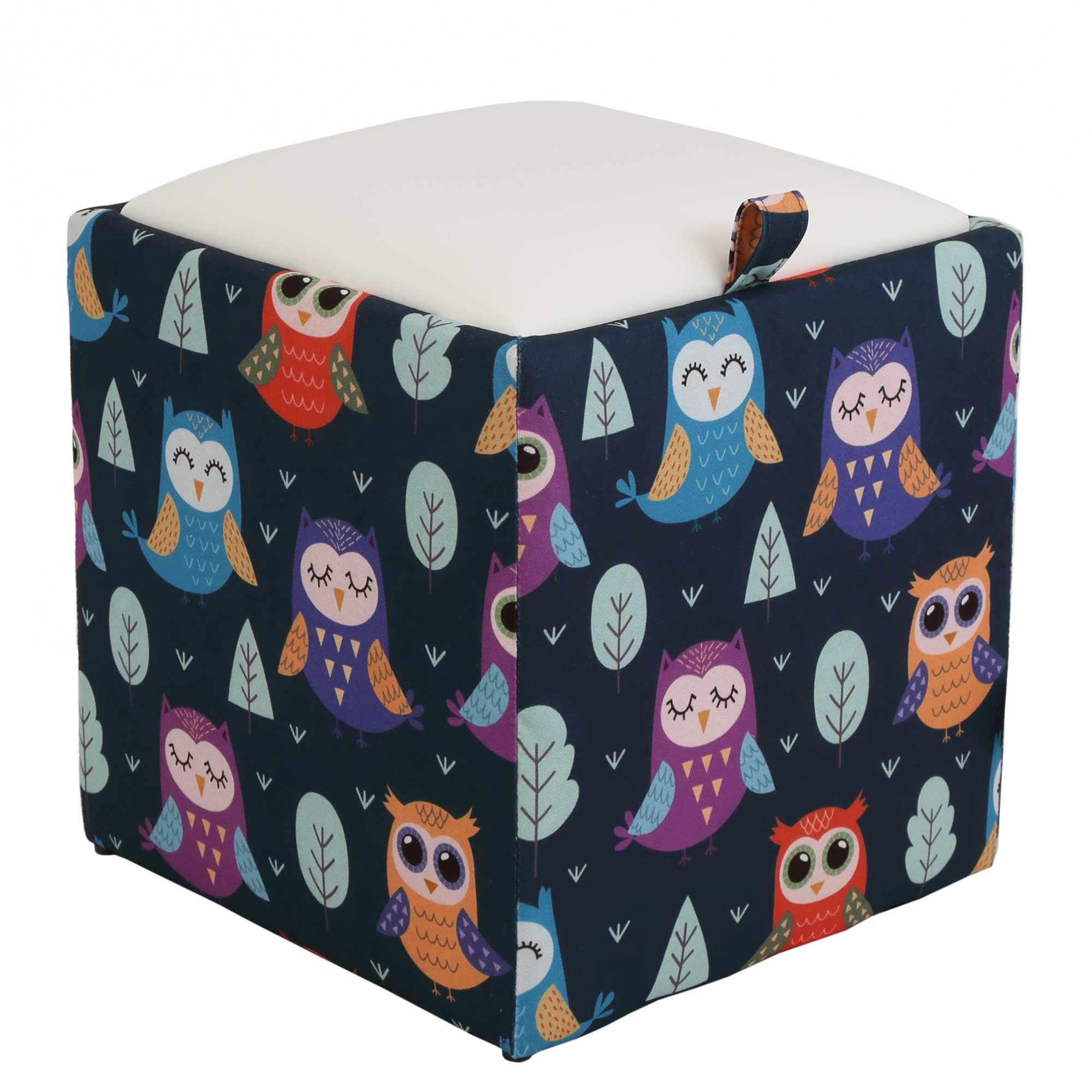 Taburet Box – stofa bufnite