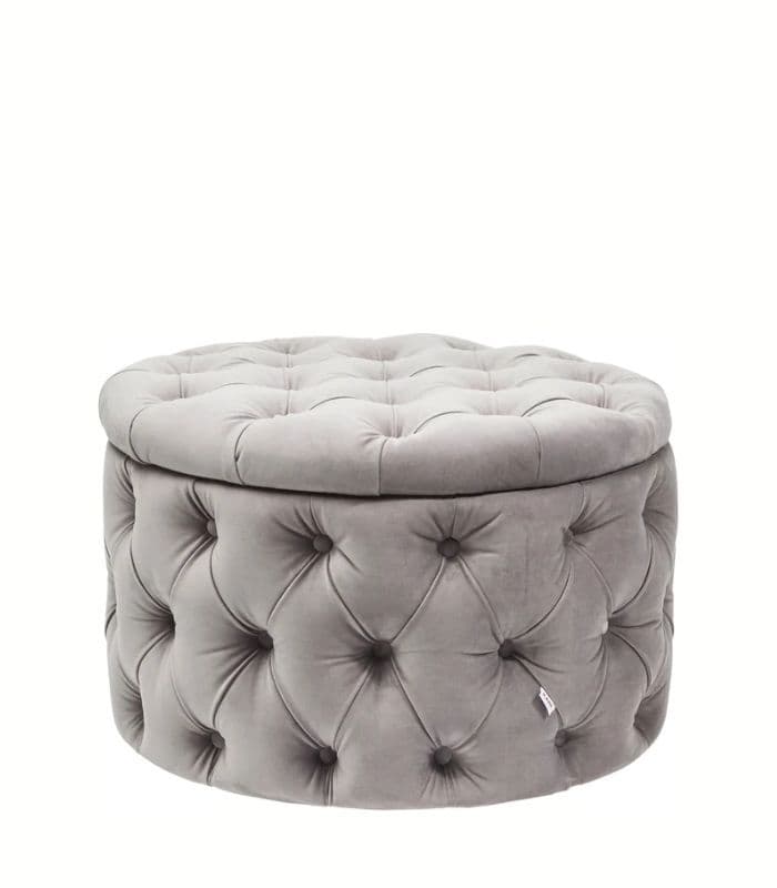 TABURET DESIRE ROUND CATIFEA ARGINTIU