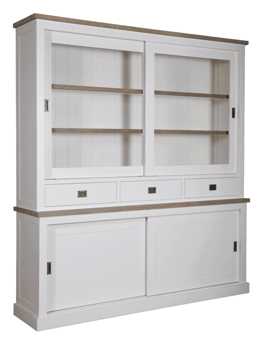 Bufet Lovely Kubic Oak 2 x 2 usi culisante si 3 sertare