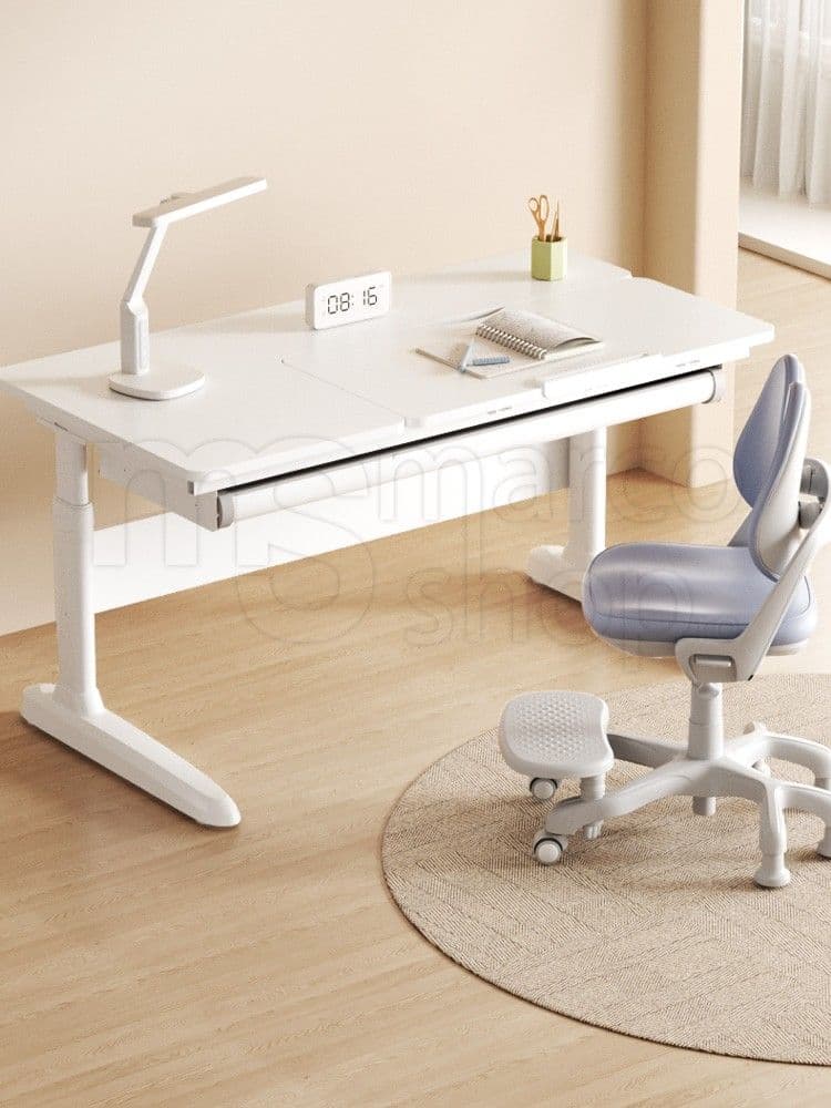 Birou reglabil ergonomic pentru copii WHITE