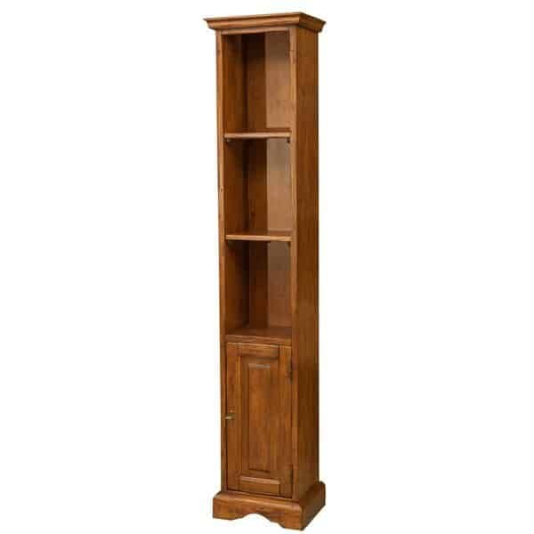 Biblioteca Toscana lemn masiv tei, nuc antik, 40 x 30 x 196 cm