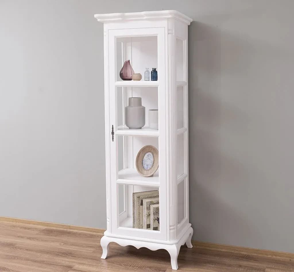 Vitrina cu 1 usa Julietta Classy lemn masiv, 66 x 49 x 190 cm