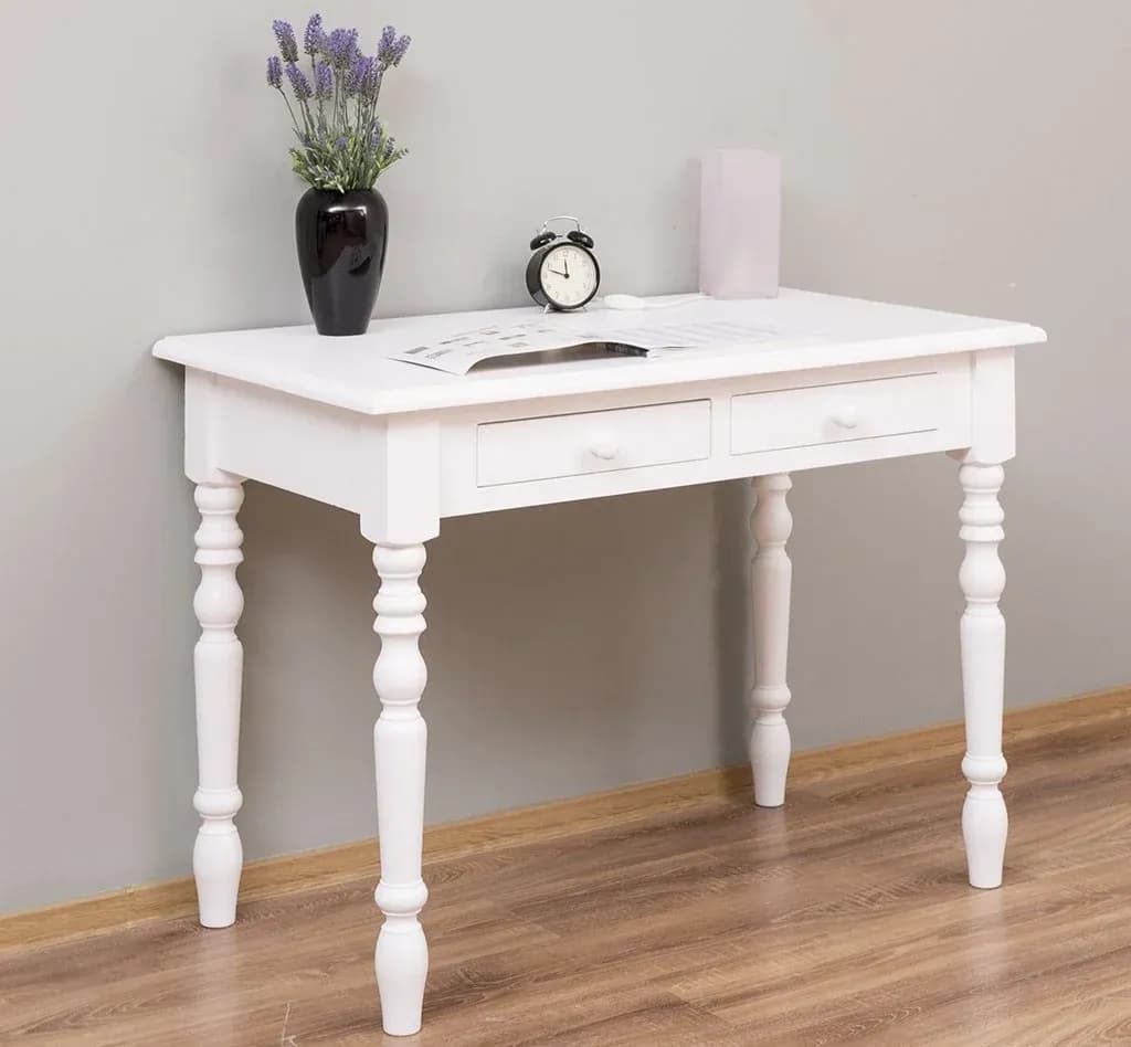 Birou Olivia lemn masiv cu 2 sertare, 109 x 60 x 79 cm