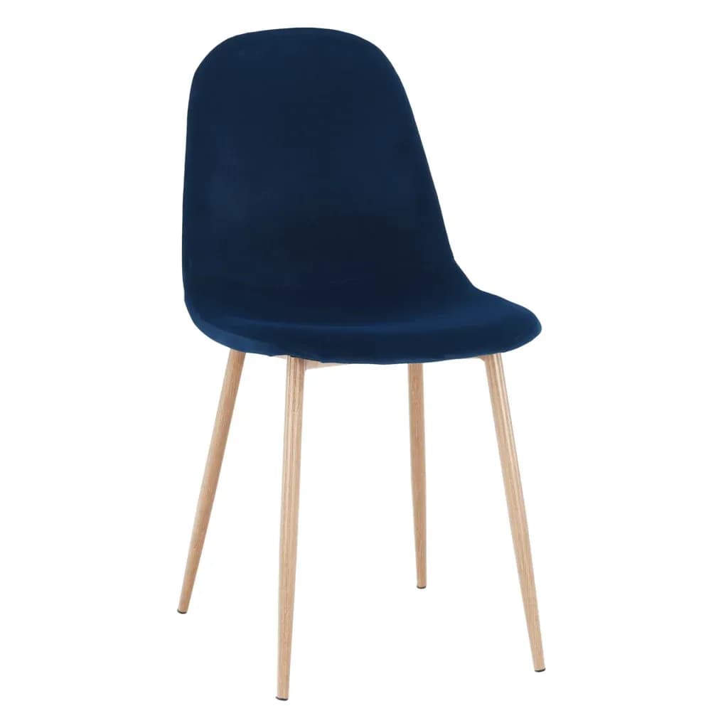 Scaun, tesatura albastra din catifea / fag, LEGA
