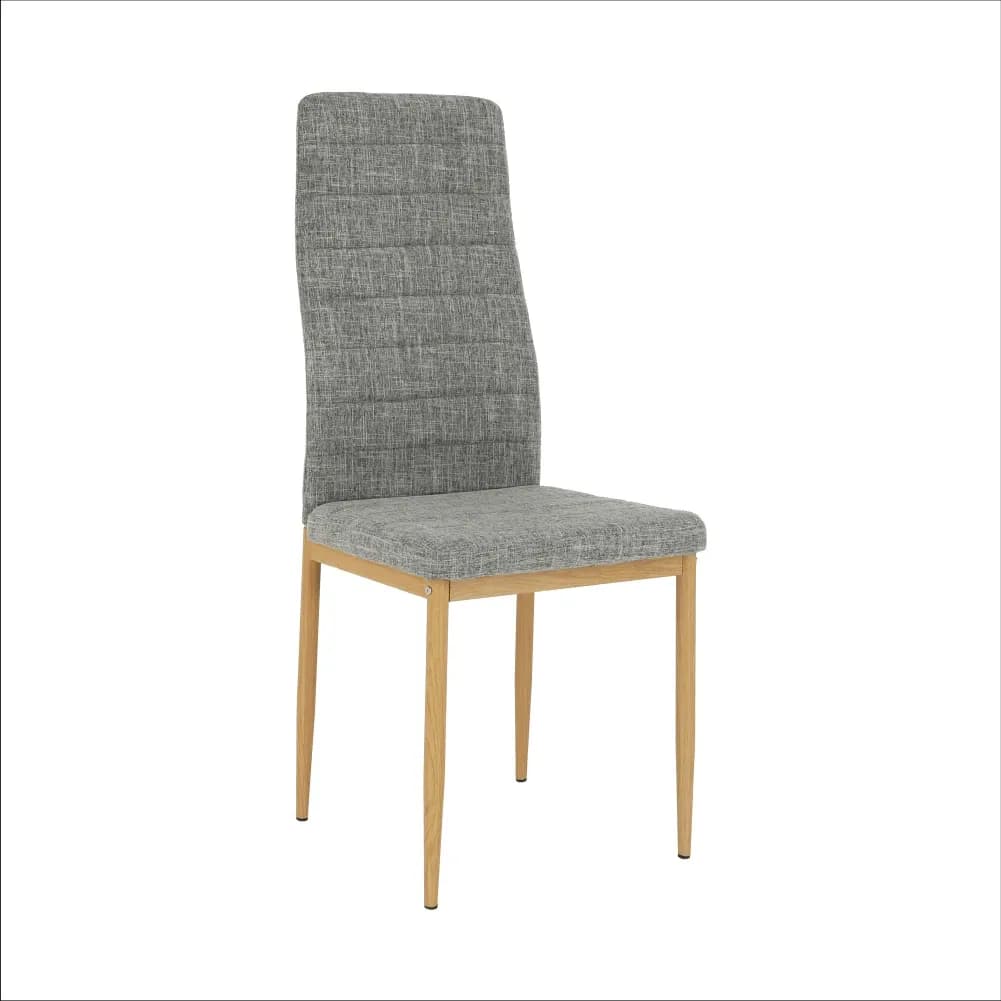Scaun, material textil gri deschis/cadru metalic fag, COLETA NOVA