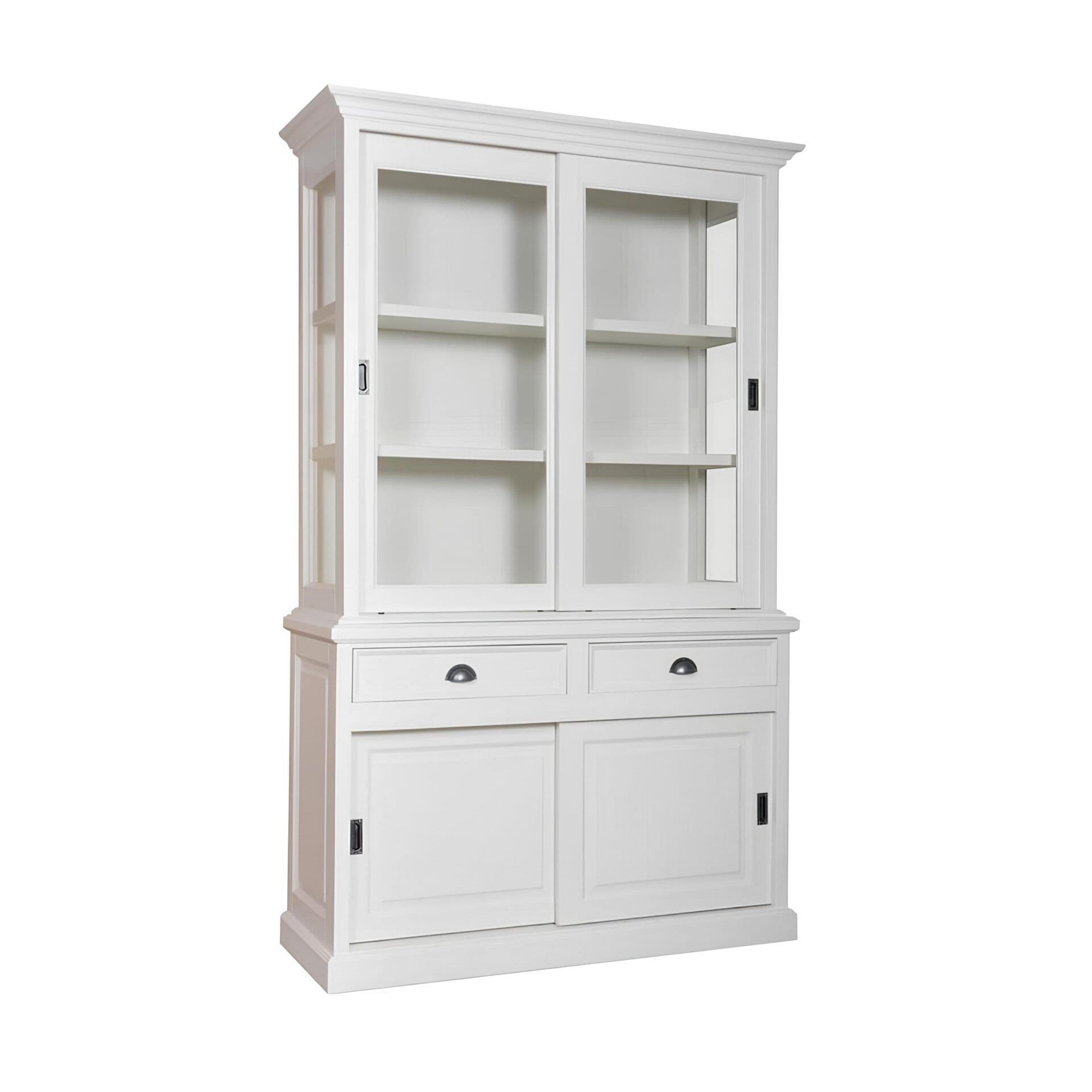 Bufet cu vitrina Lovely cu 2 x 2 usi culisante si 2 sertare