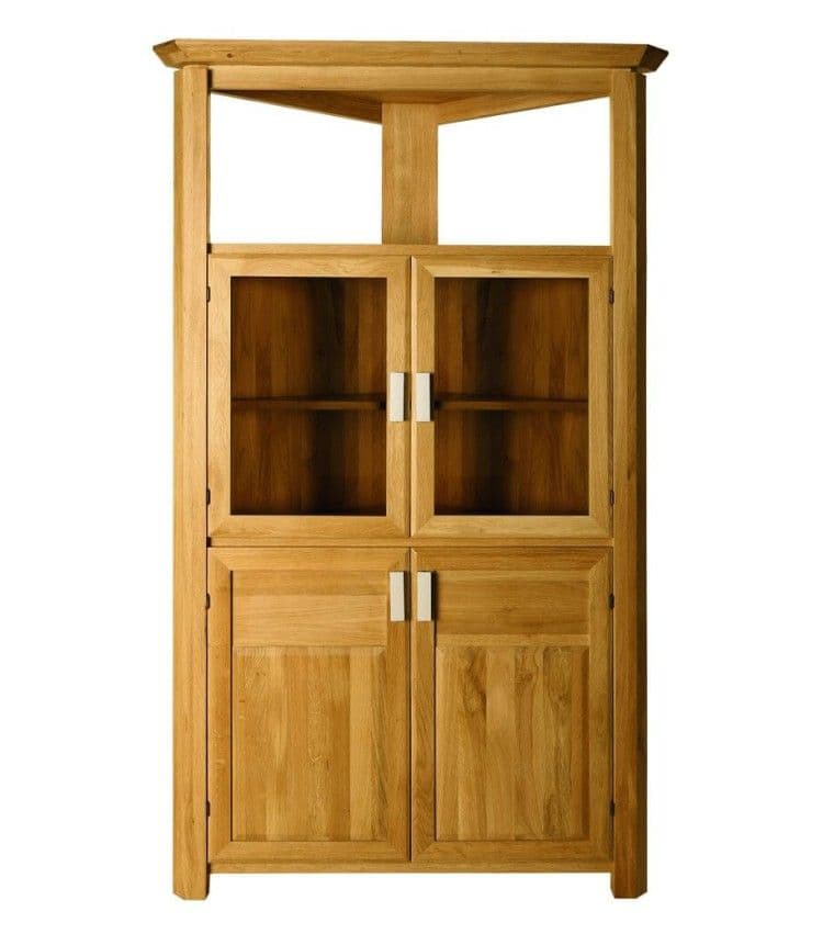 Biblioteca Temple lemn masiv stejar, 6 polite,105 x 38 x 190 cm