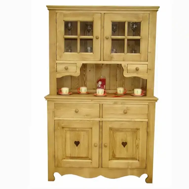Bufet de bucatarie Rustic lemn masiv, 125 x 48/35 x 198 cm