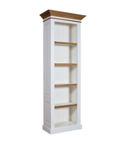 Biblioteca Lovely Oak lemn masiv si mdf, 96 x 38 x 205 cm